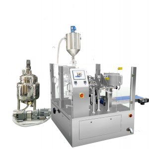 Автоматично предварително направено опаковане с уплътнение за пълнене на торба с бутален пълнител за течност и паста