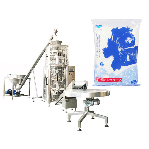 Вертикална форма пълнене печат машина с обемна чаша за сол